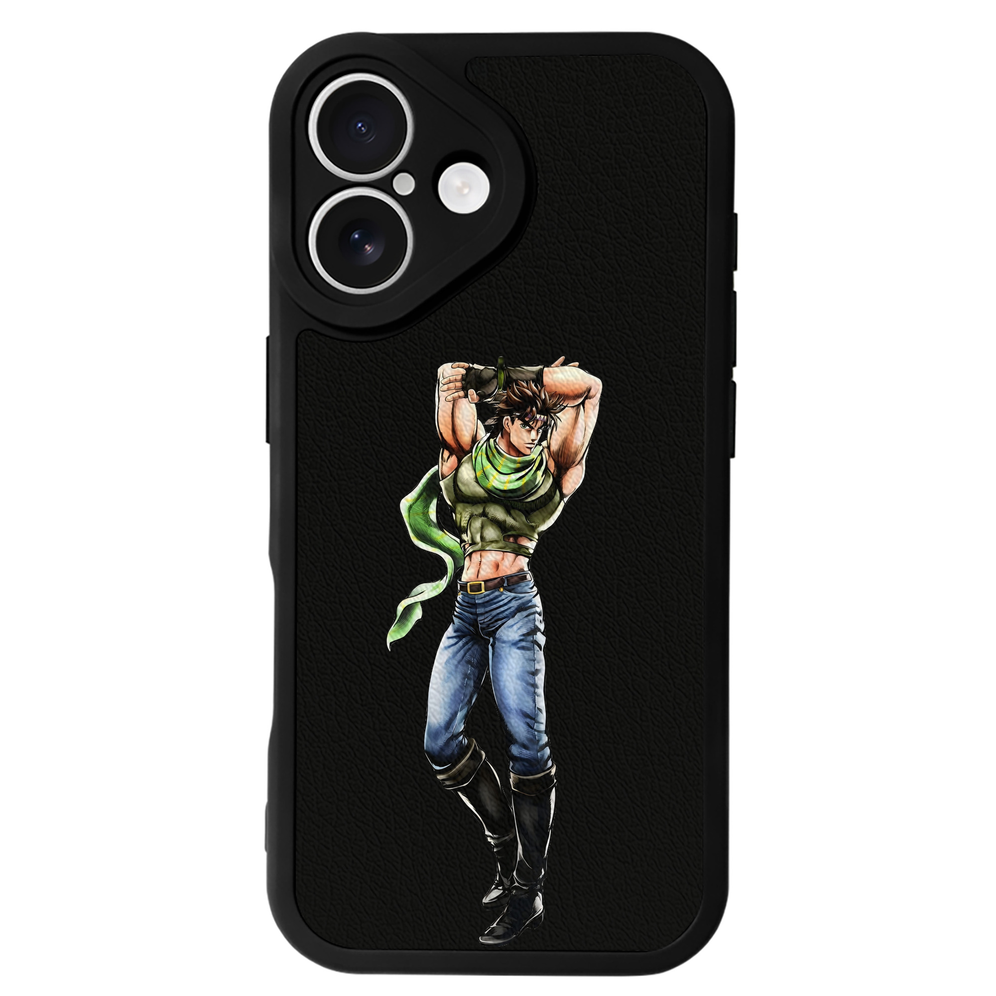 （画像用） ジョジョの奇妙な冒険 ジョセフ?ジョースター JoJo's Bizarre Adventure Joseph Joestar 【iPhone 16シリーズ対応】シリコンスマホケース（レザー調） 材質：シリコン